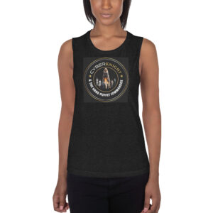 Ladies’ CyberKnight & the Hand Puppet Commandos Muscle Tank